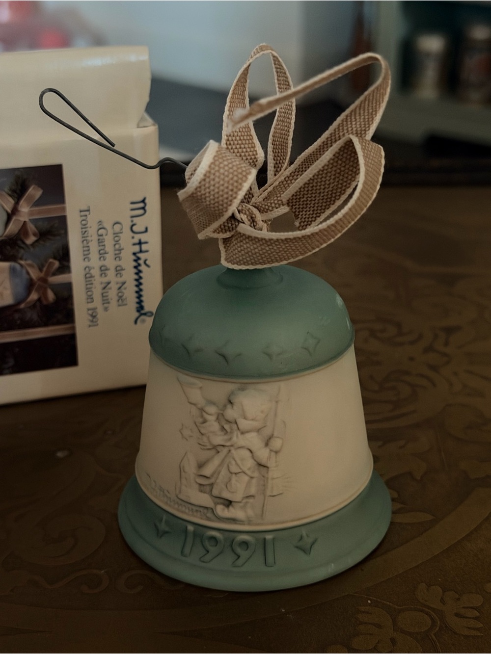 1991 Hummel Cloche de Noël 'Garde de Nuit' Holiday Bell Green